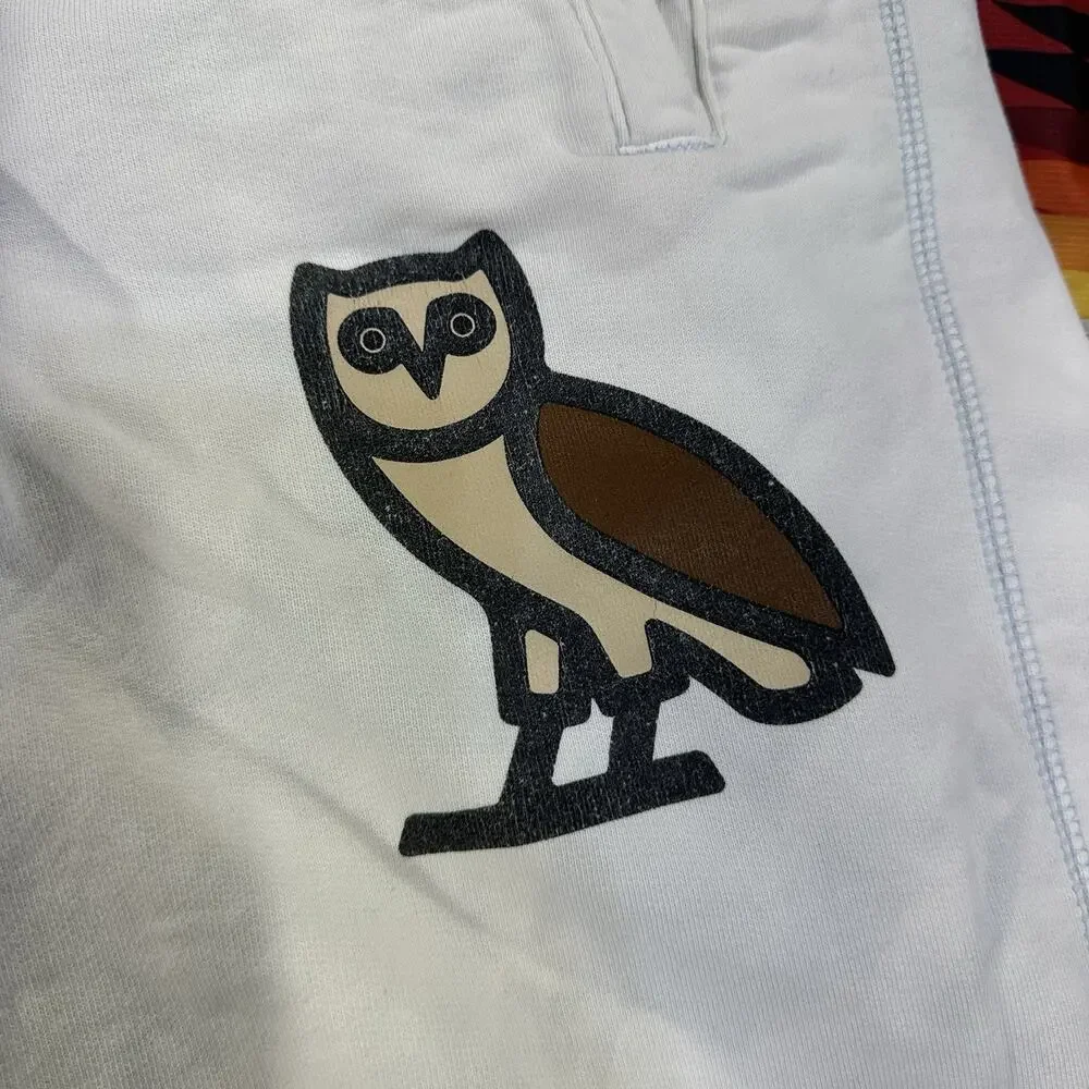 OVO Octobers Very Own Sweat Shorts Mens Sz XL Gray Drawstring Drake Rapper